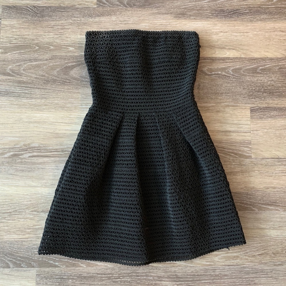 Black strapless dress